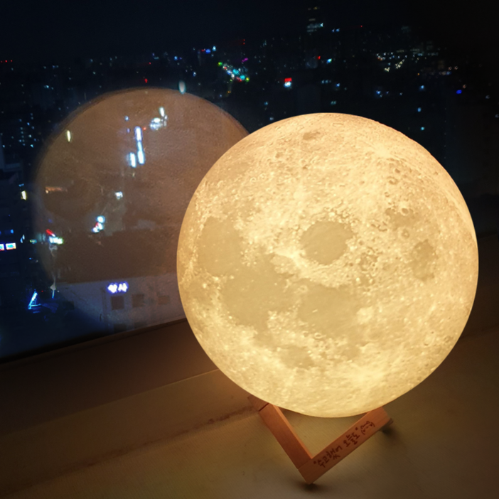 SUNJIN 16색 감성 달무드등 30cm 리모컨 포함