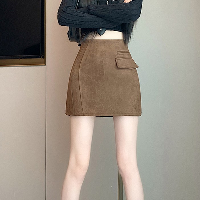비비에모 페리엔 코듀로이 A라인 미니 스커트 12234