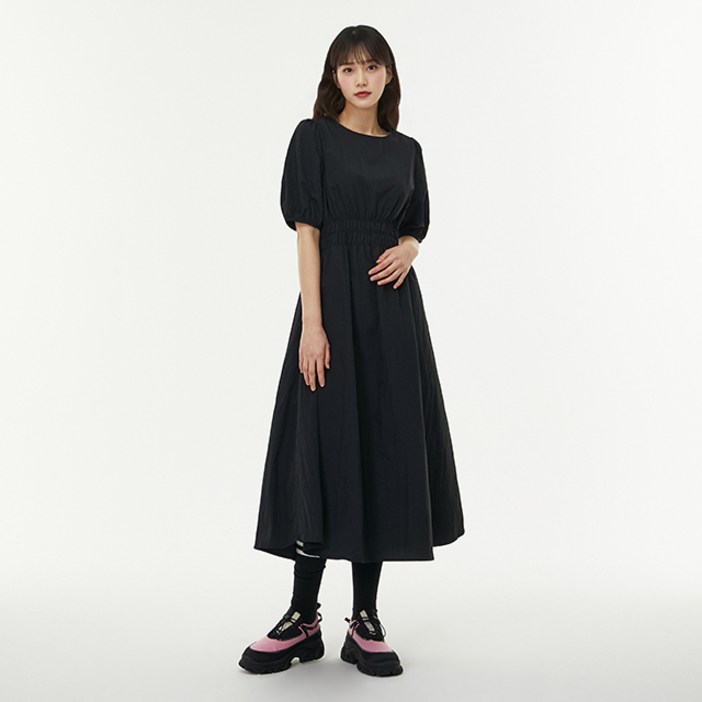 LAP(랩) 허리 스모킹 나일론 원피스 AQ2WOM83