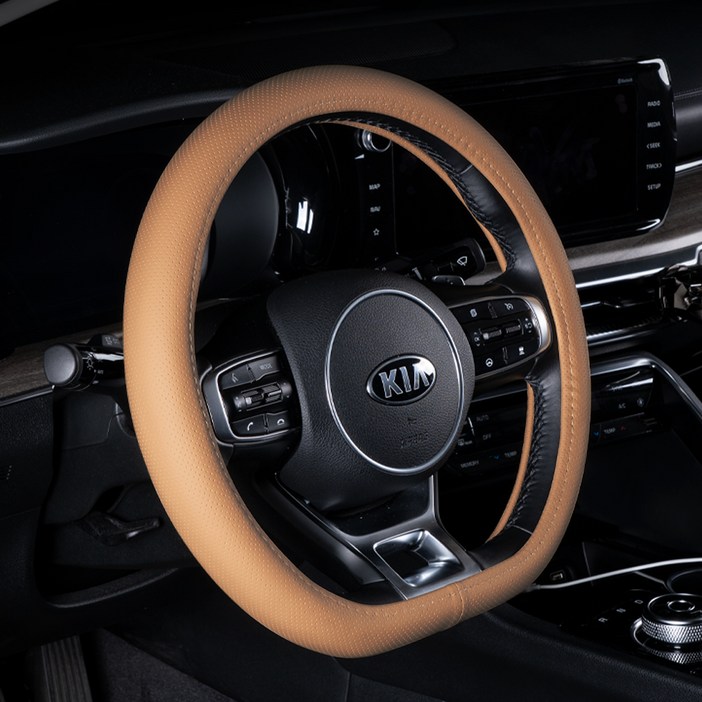 벤딕트 숨쉬는 타공 자동차 핸들커버 D컷