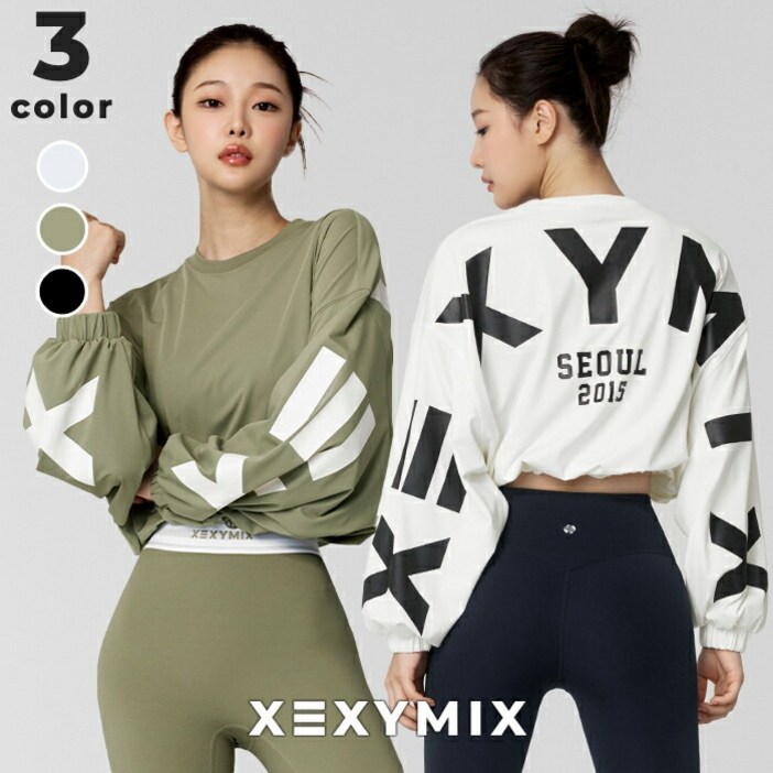 젝시믹스 xexymix 크롭 반팔티 트레이너 여성용 젝시믹스 xexymix 크롭 반팔티 트레이너 여성용