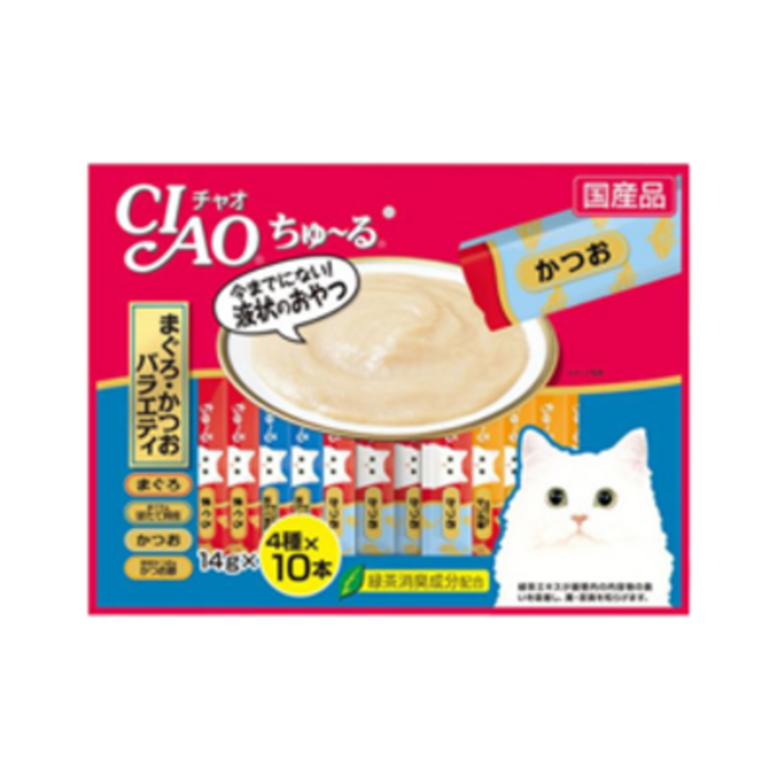이나바 챠오 츄르 고양이 간식, 가다랑어 버라이어티, 560g, 1개 이나바 챠오 츄르 고양이 간식, 가다랑어 버라이어티, 560g, 1개