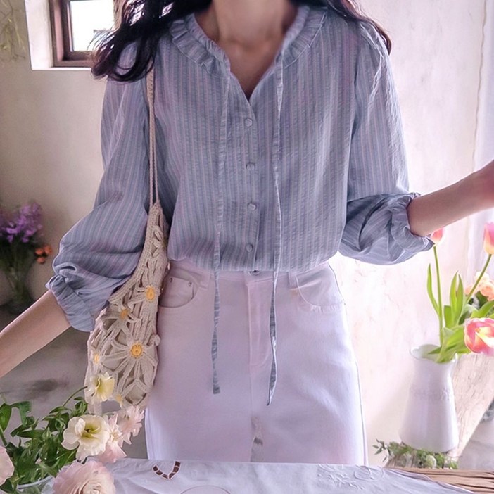 리린 앤슈가틸 봄봄ST 러블리 샤링넥 세련미 블라우스 2896193