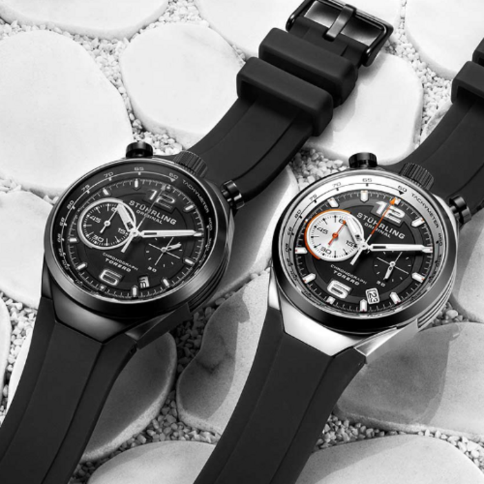 스털링 Torero 894 크로노그래프 고무밴드 손목시계 42mm