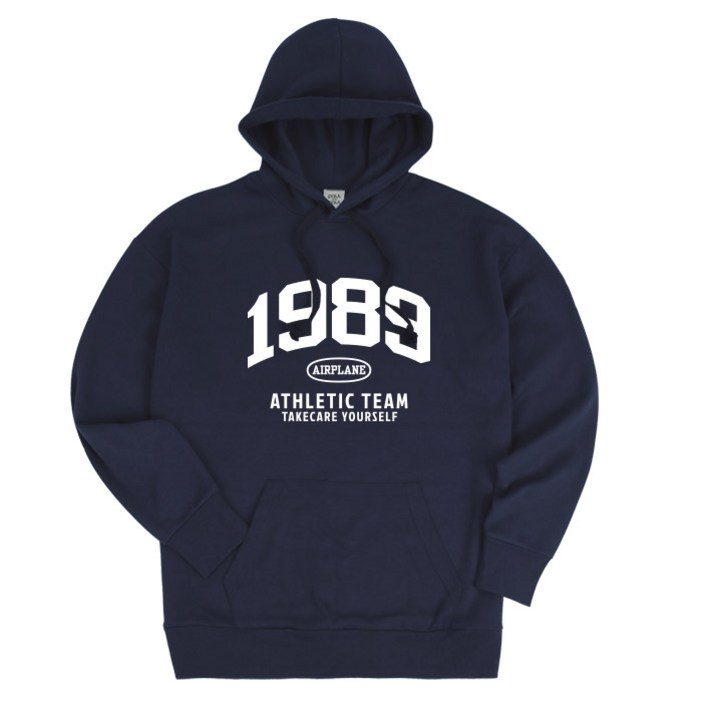 1989어센틱 레터링 오버핏 남여공용 후드티 빅사이즈 커플티