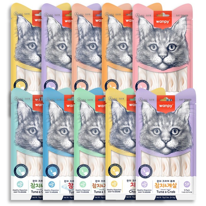 완피 크리미 퓨레 14g x 5P 고양이 짜먹는 츄르 간식