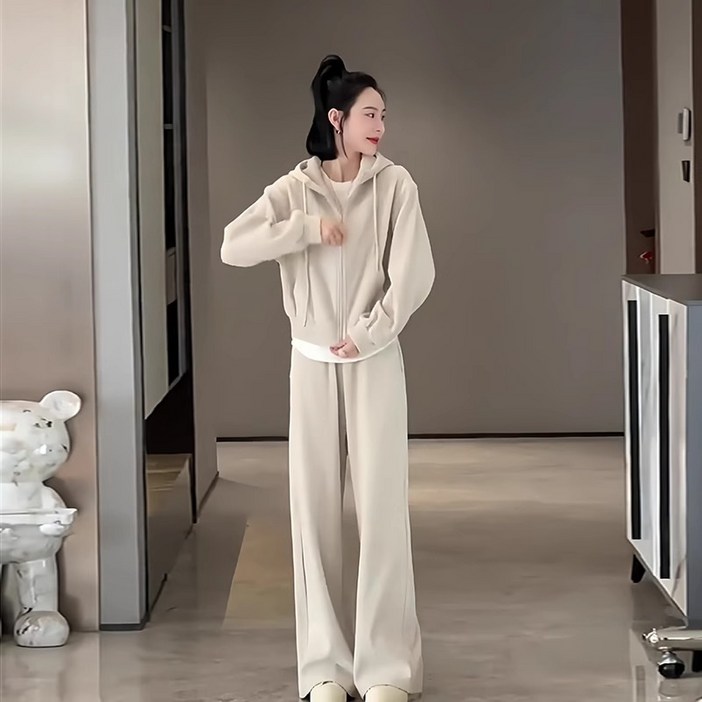 ANYOU 여자 트레이닝복 세트 캐주얼 투피스 고급스러운 트레이닝 세트 ANYOU 여자 트레이닝복 세트 캐주얼 투피스 고급스러운 트레이닝 세트