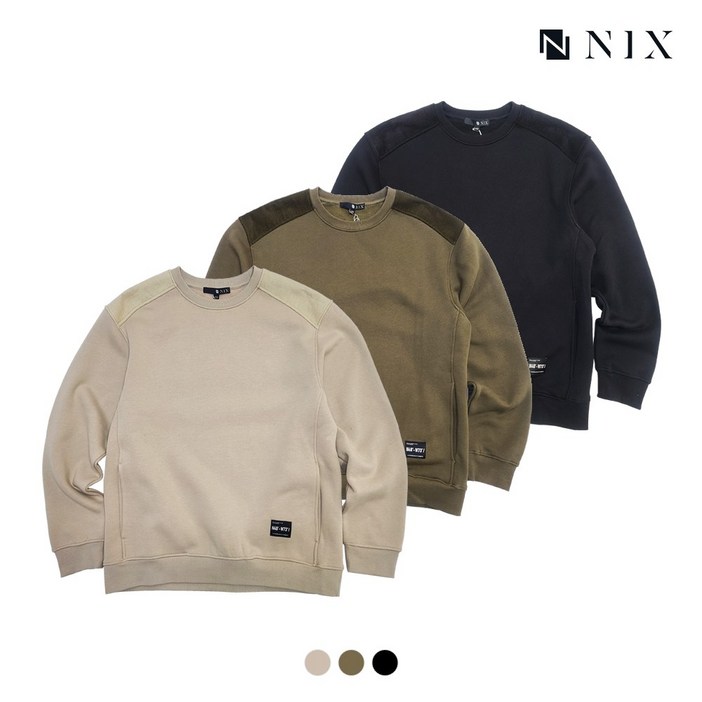 [NIX]남)코듀로이 배색 워싱 기모 맨투맨(FNQWCTM151P