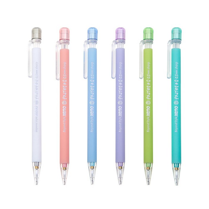 제노 파스텔 Q 샤프 0.5mm 6개입, 12개 0.5mm 하늘