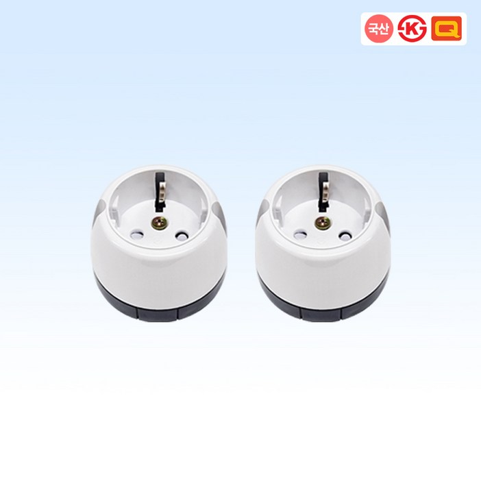 현대일렉트릭 접지 핀타입 노출 콘센트 1구 HEC1