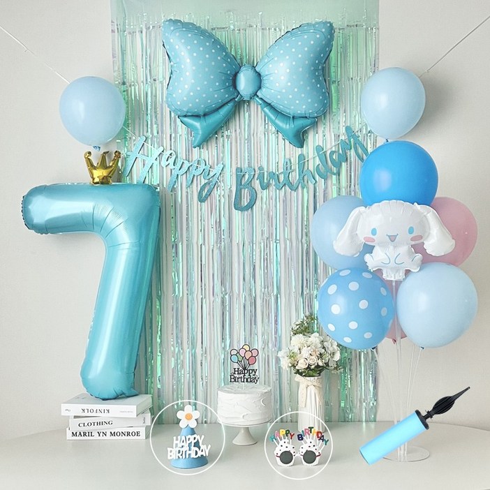 연지마켓 시나모롤 산리오 생일풍선 파티세트 연지마켓 시나모롤 산리오 생일풍선 파티세트