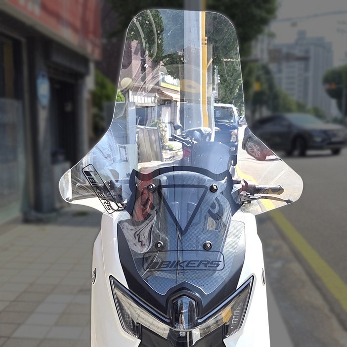 25년-26년 야마하 엔맥스125 155 튜닝 바이커스 미들 윈드스크린 바람막이 클리어, 1개