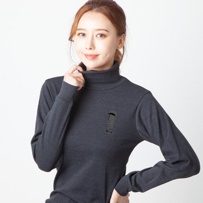 지엔제이 모하이 기능성 목폴라 긴팔 티셔츠