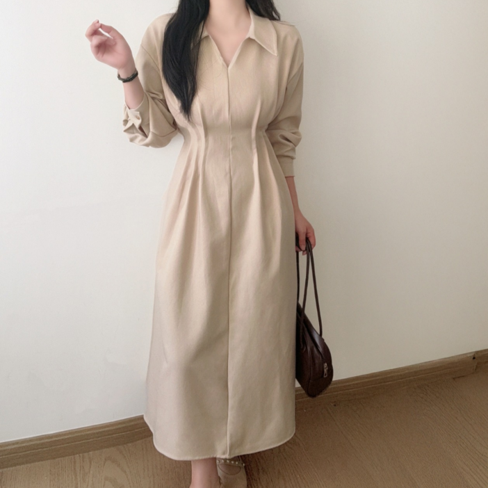 MUMUM 여성 빅사이즈 롱원피스 가을 겨울 하객룩 55-77