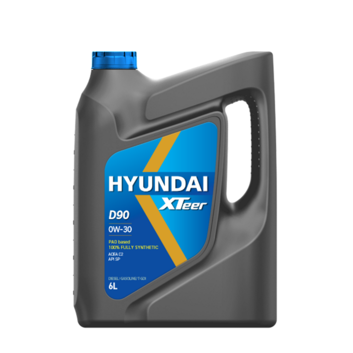 현대 엑스티어 XTeer 디젤합성엔진오일 D90 C2 0W30 6L, 6L, 1개