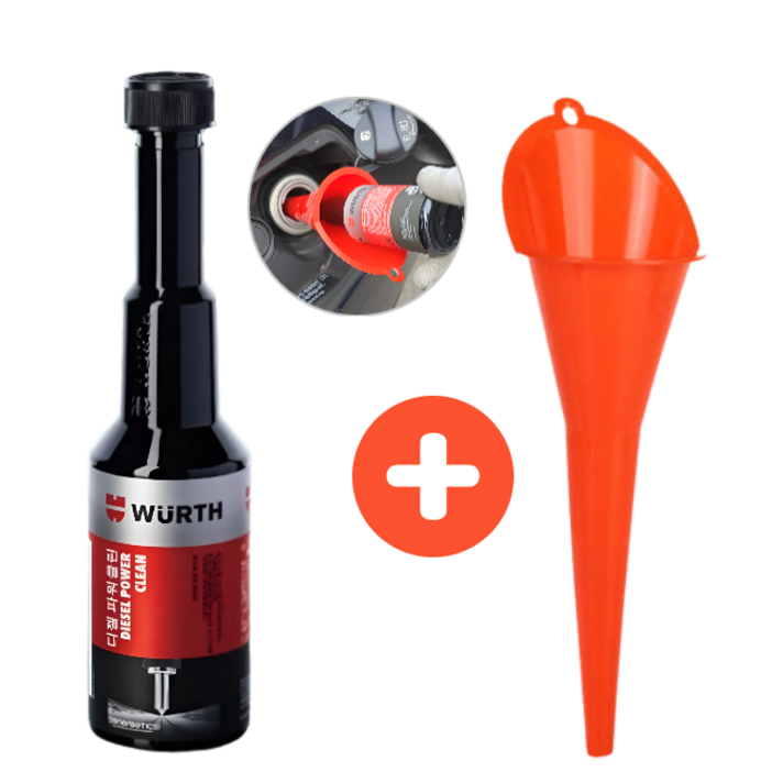(이벤트) 뷔르트 디젤 인젝터클리너(파워클린) + 소형깔대기 인젝션클리너 클리닝, 1개