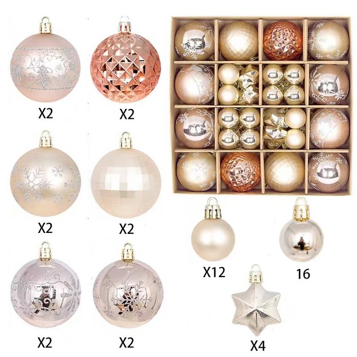 크리스마스 장식볼 소품 트리 세트 크리스마스 트리 장식 ZZSDGQ11, 1세트, 타입C