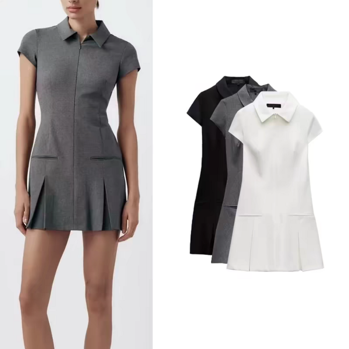 ZARA 자라 플리츠 미니 원피스 8342303