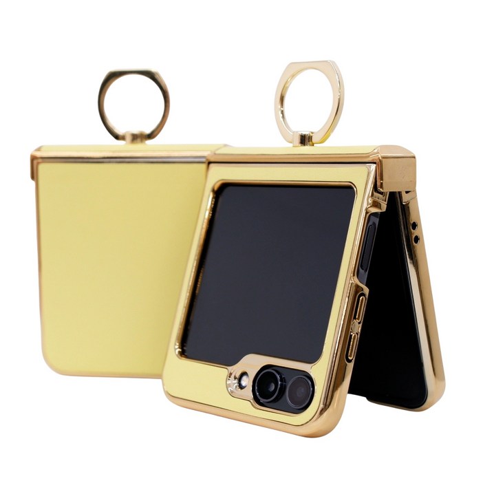 이노빌리 갤럭시 Z플립 3 4 5 6 거치 핑거링 천연소가죽 힌지보호 케이스