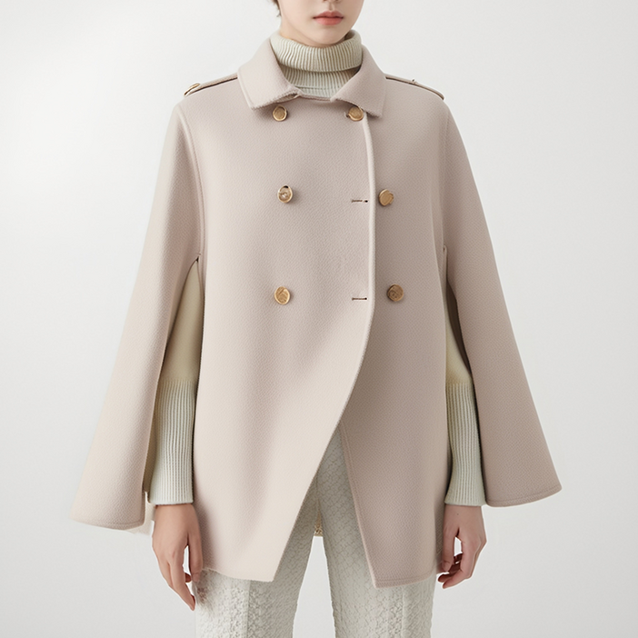 비보뉴 여성 케이프코트 망토 울 코트