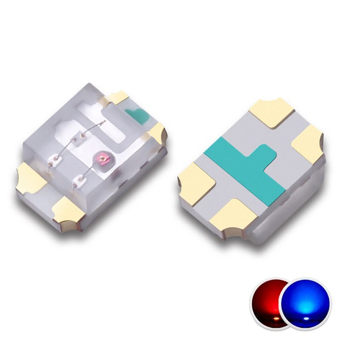2012 바이컬러 칩 LED SMD 2색 발광 Red Green Blue YellowGreen 표시용 고휘도 전자부품