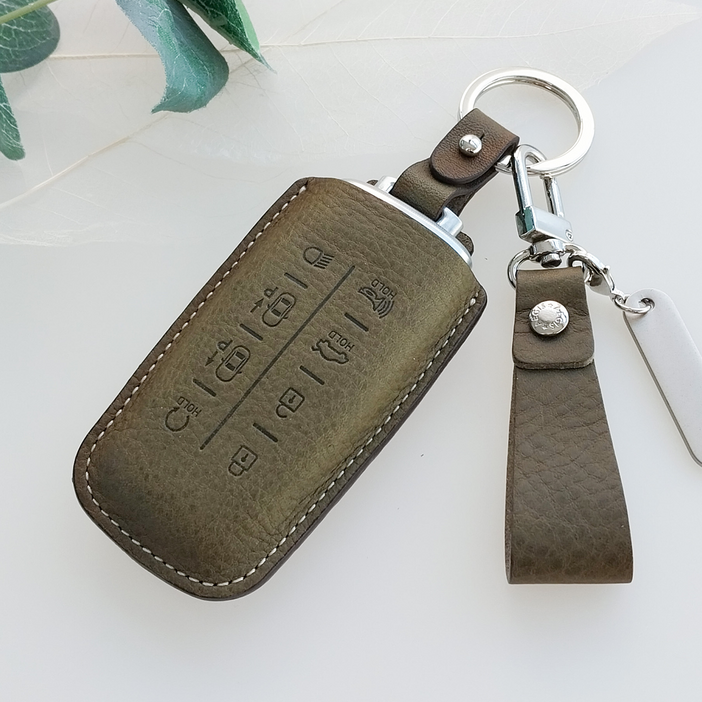 이지스 리츠S 신형제네시스 G80 GV80 GV60 G70 GV70 G90 차키케이스, 올리브, G038버튼