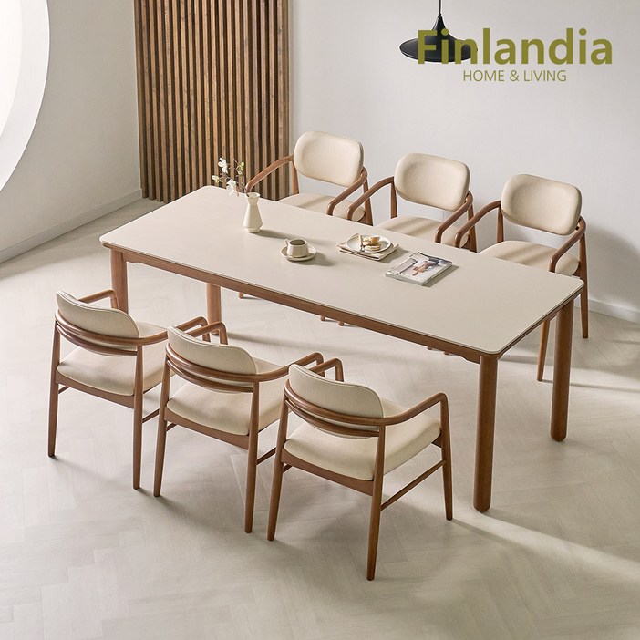 핀란디아 스터닝 세라믹 6인 식탁세트의자6, 단품, 상세 설명 참조