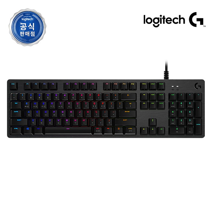 로지텍 기계식 게이밍 유선 일반형 키보드 YU0034, 블랙, G512 GX RED 적축, 적축