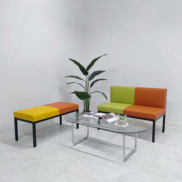 병원 약국 요양원 주간보호센터 복도 철제 다리 쇼파 의자 대기실 벤치