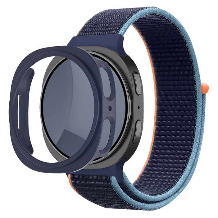 아이메이드잇 갤럭시워치 호환 나일론 스포츠 스트랩 밴드, 네이비, 1개