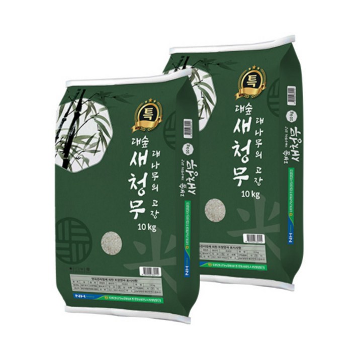 농협쌀 대숲맑은 담양쌀 새청무 20kg 25년 햅쌀, 10kg, 2개, 특등급