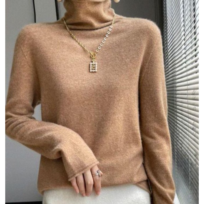 JoYouth 캐시미어 목폴라 몽골 고비 폴라니트 캐시미어100 터틀넥 풀오버