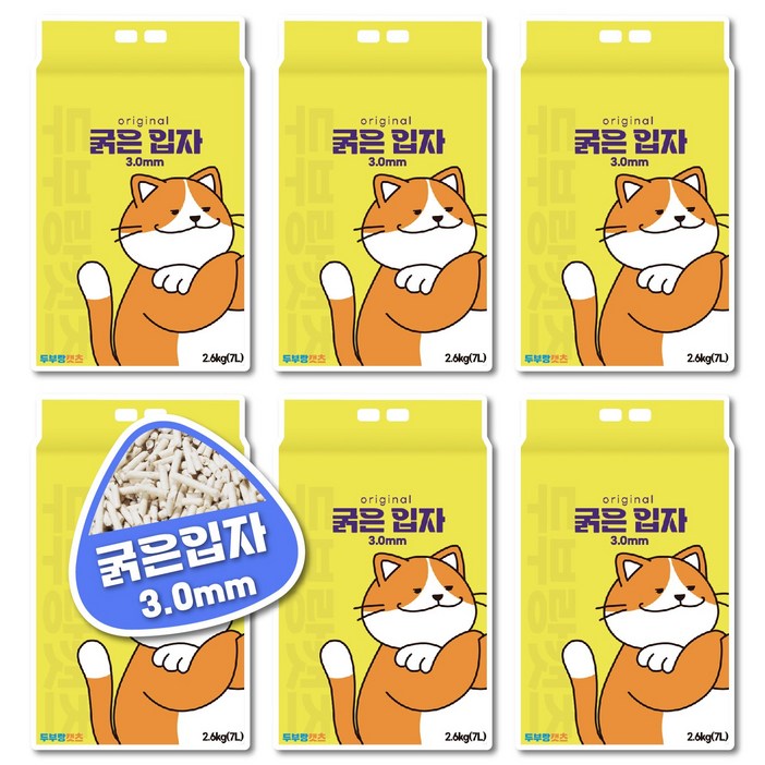 3.0mm 두부랑캣츠 이코노미 굵은입자 오리지날 7L x6개세트1box