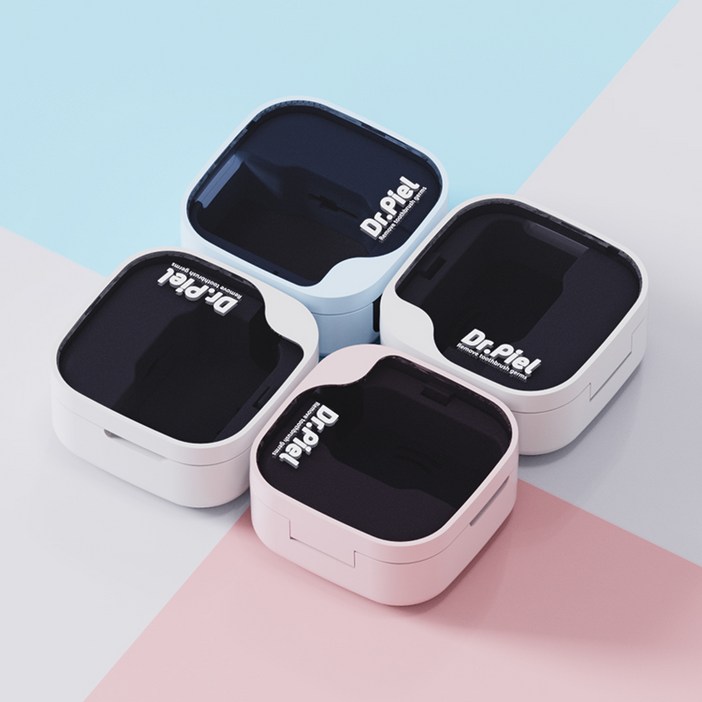 방수되는 칫솔 히팅건조 살균기 닥터피엘 올뉴큐빙 4개 (IPX7 인증), 퓨어 화이트 3개+베이비 핑크 1개