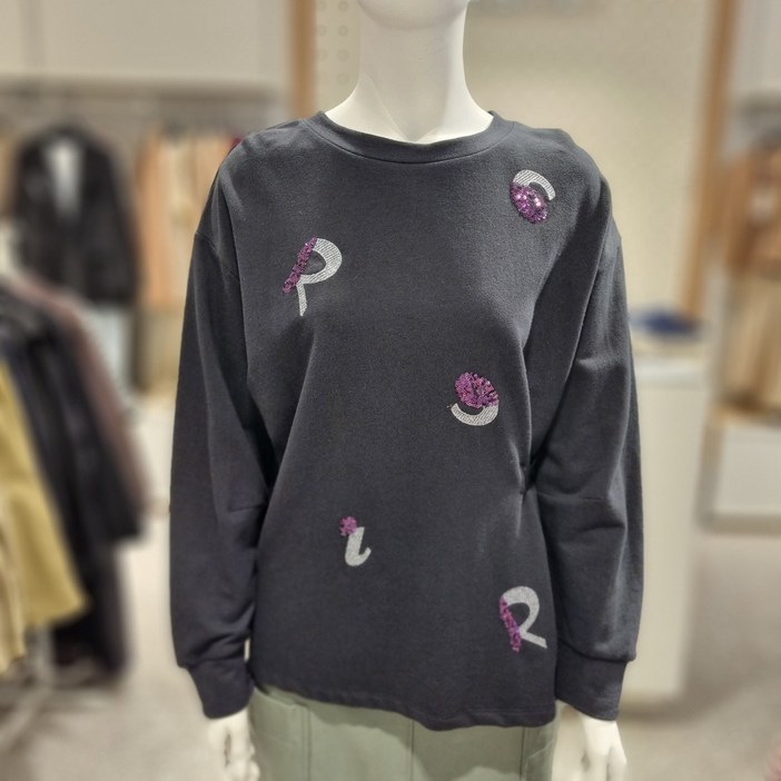 GGPX  소매주름 스팽글 맨투맨 티 GMC9TS844F NC청주