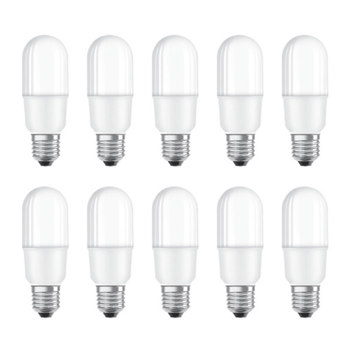 오스람 LED 스틱 램프 벌브 전구 미니전구 10개입, 12W 전구색, 10개