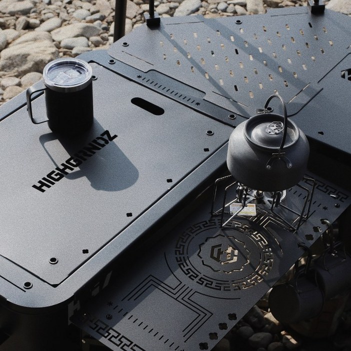 하이그라운즈 캐스터 카고 박스 53L 75L 커버 IGT 유닛 토르  바스켓 버너 경량 캠핑 테이블 기본 상판