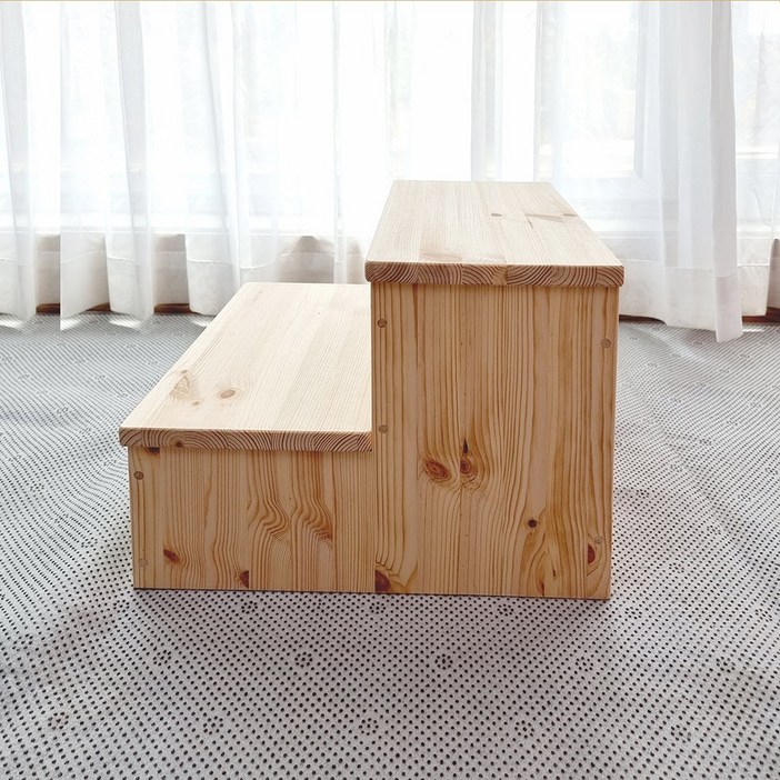 원목 나무 2단 유아 아기 보조 침대 계단 발받침대 발 디딤대 발판 발받침 사이즈 24종