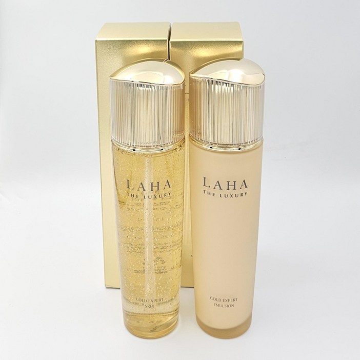 이자녹스 라하 더 럭셔리 골드 엑스퍼트 스킨 150ml 에멀전 150ml 세트, 2세트 이자녹스 라하 더 럭셔리 골드 엑스퍼트 스킨 150ml 에멀전 150ml 세트, 2세트