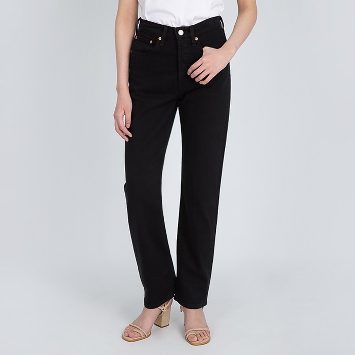 리바이스 여성 청바지 501 하이라이즈 오리지널 블랙 125010494