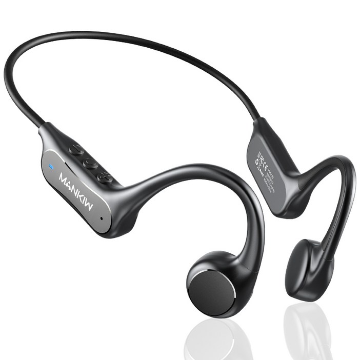 Mankiw맨큐 가성비 골전도 무선 블루투스이어폰 2대기기 동시연결 25미터이상 장거리 사용 IPX6 방수 HiFi고음질 블루투스 버전 6.0 오픈 스포츠 운동 전용 러닝 이어폰, Mankiw, 블랙