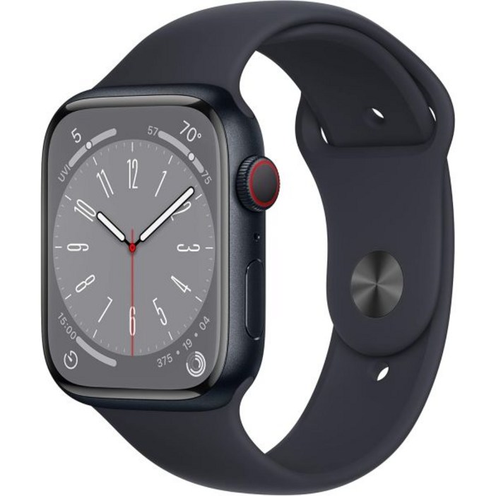 Apple Watch 시리즈 8GPS 셀룰러 45MM 미드나잇 알루미늄 케이스미드나잇 스포츠 밴드 포함 SM갱신