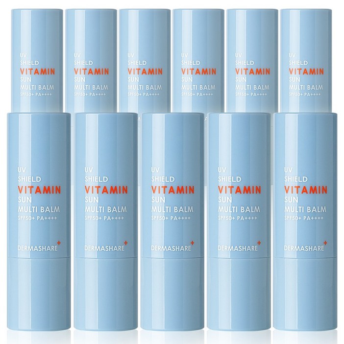 더마쉐어 UV 쉴드 비타민 미백 주름케어 자외선차단 선 멀티밤 SPF50 PA 선물박스 포장, 11g, 11개