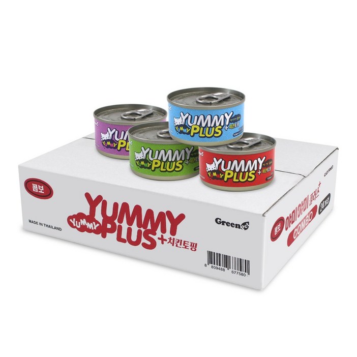 야미야미 플러스캔 고양이 간식캔, 24개, 80g, 콤보