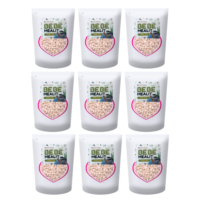 베베밀릿 동결건조 트릿 강아지&고양이 공용 원재료100%(국내 HACCP 시설 생산), 9개, 50g, 가자미100%