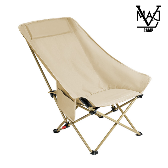 1+1 매드캠프 각도조절 접이식 경량 대형 의자 캠핑 의자, 베이지2개, 2개