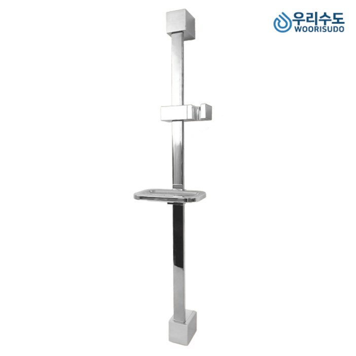 우리수도 국산 6400 사각 슬라이드바 샤워바 샤워기 걸이, 1개
