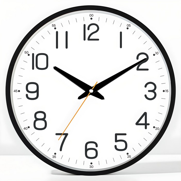 메르헨몬드 국산 마스터 인테리어 무소음 벽시계 30.5cm, 블랙