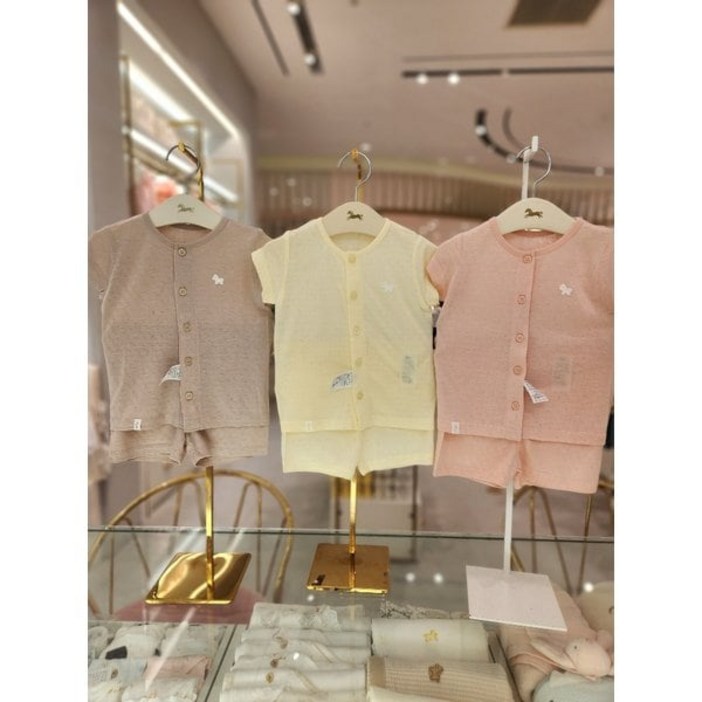 에뜨와 가벼운 편한 유아, 아기 내의, 실내복, 우주복 25년 여름신상품달리아 반소내의07S3 17620 따뜻하고 활동적인, 출산 선물,백일 돌 선물