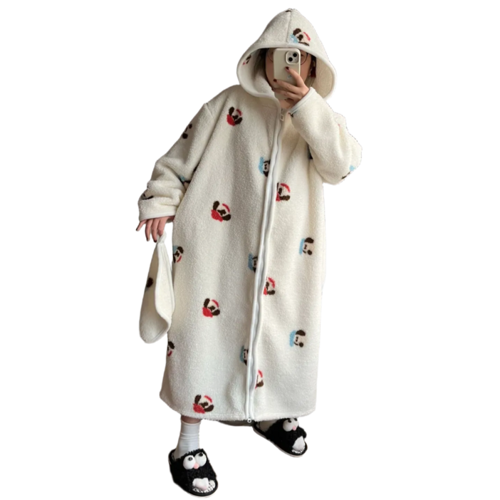 팝키즈 여성 주니어 러블리 롱 수면잠옷 수면가운